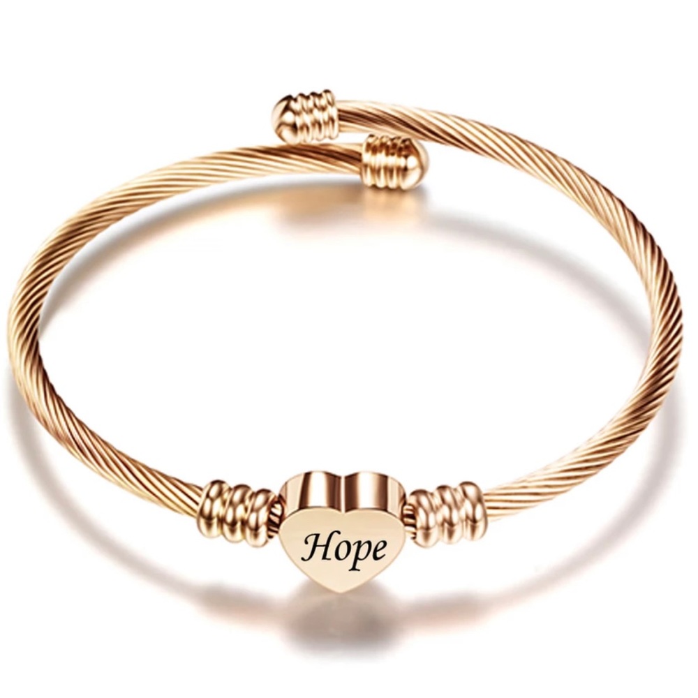 Customize Hoe Heart Charm Bracelets New Stainless Steel Cuff  Bracelet Bangle